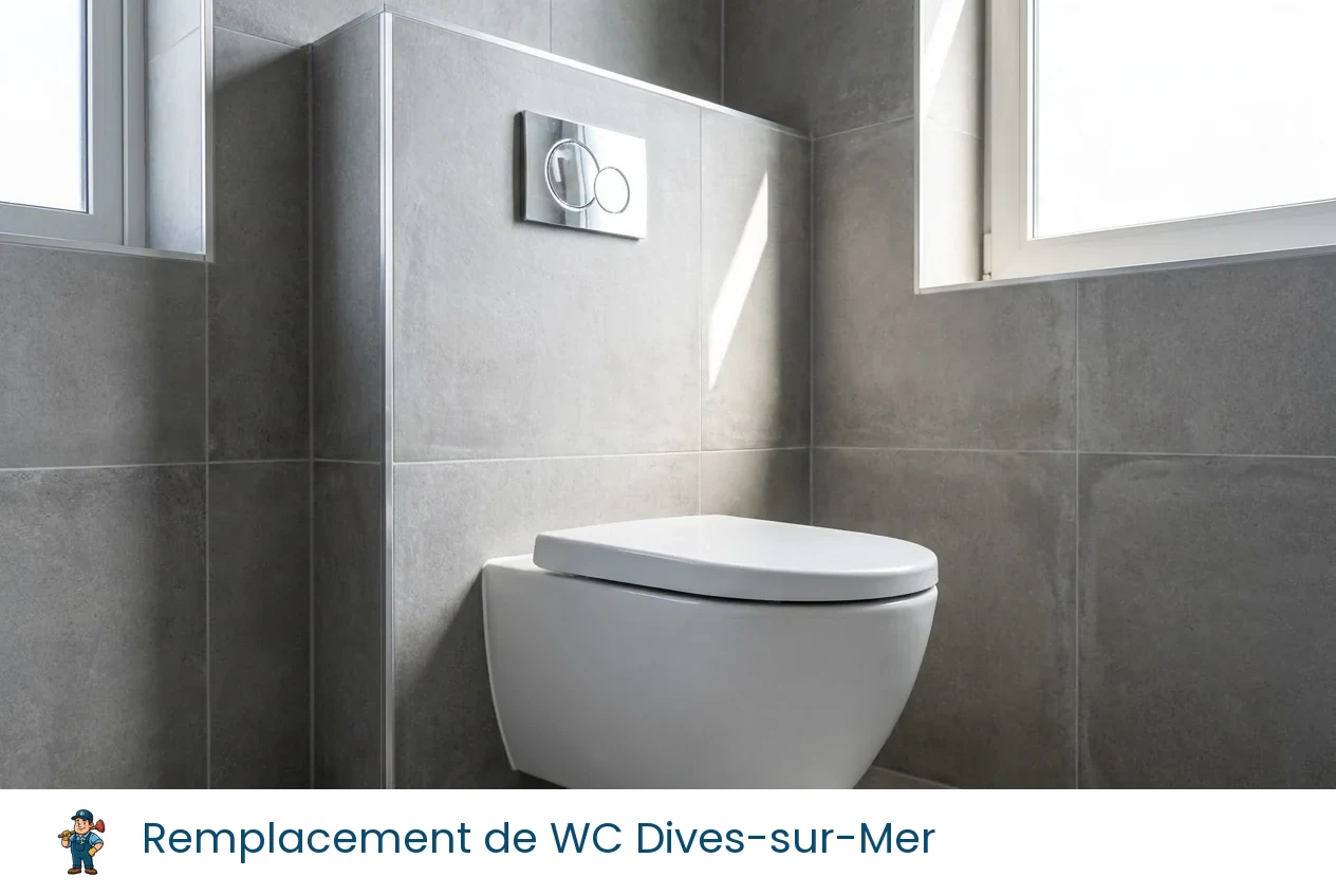 Remplacement de WC à Dives-sur-Mer