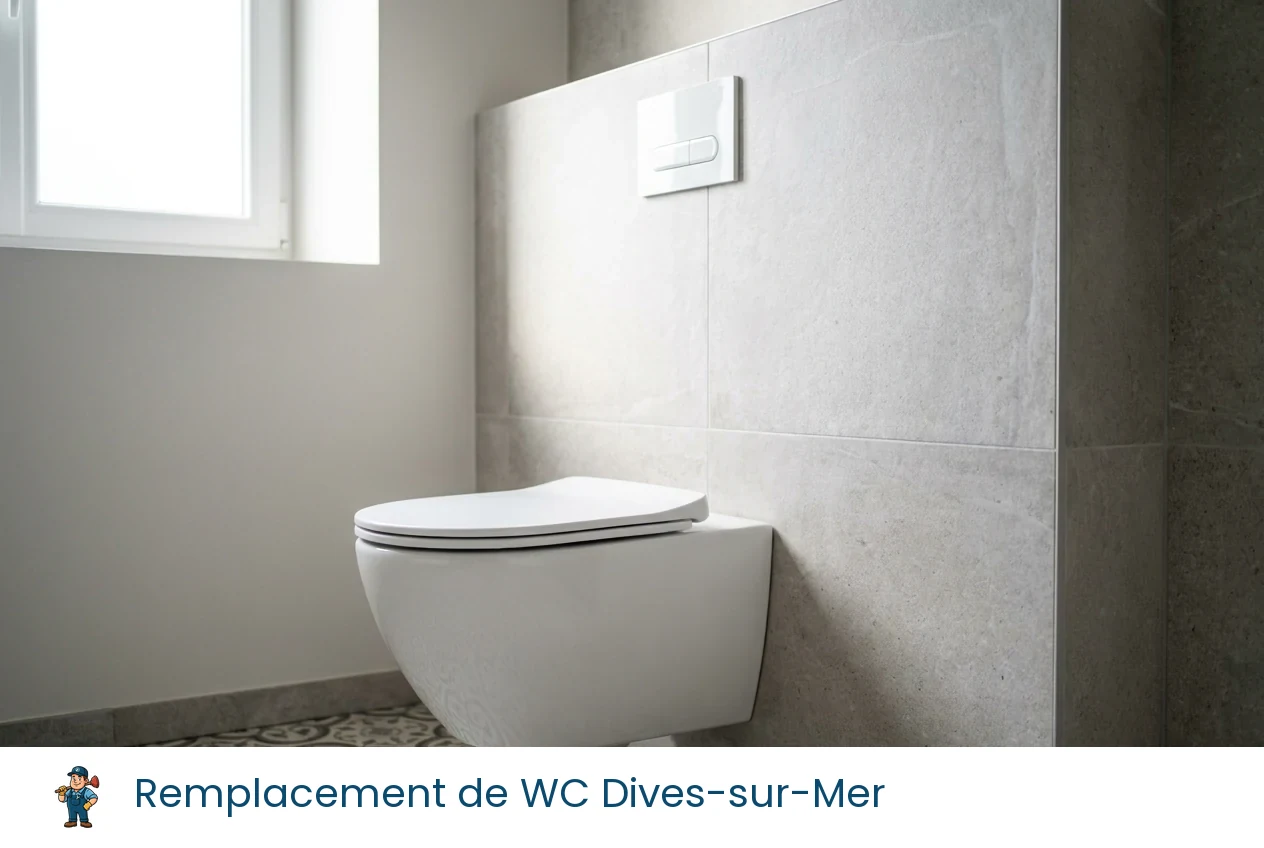 Remplacement de WC à Dives-sur-Mer