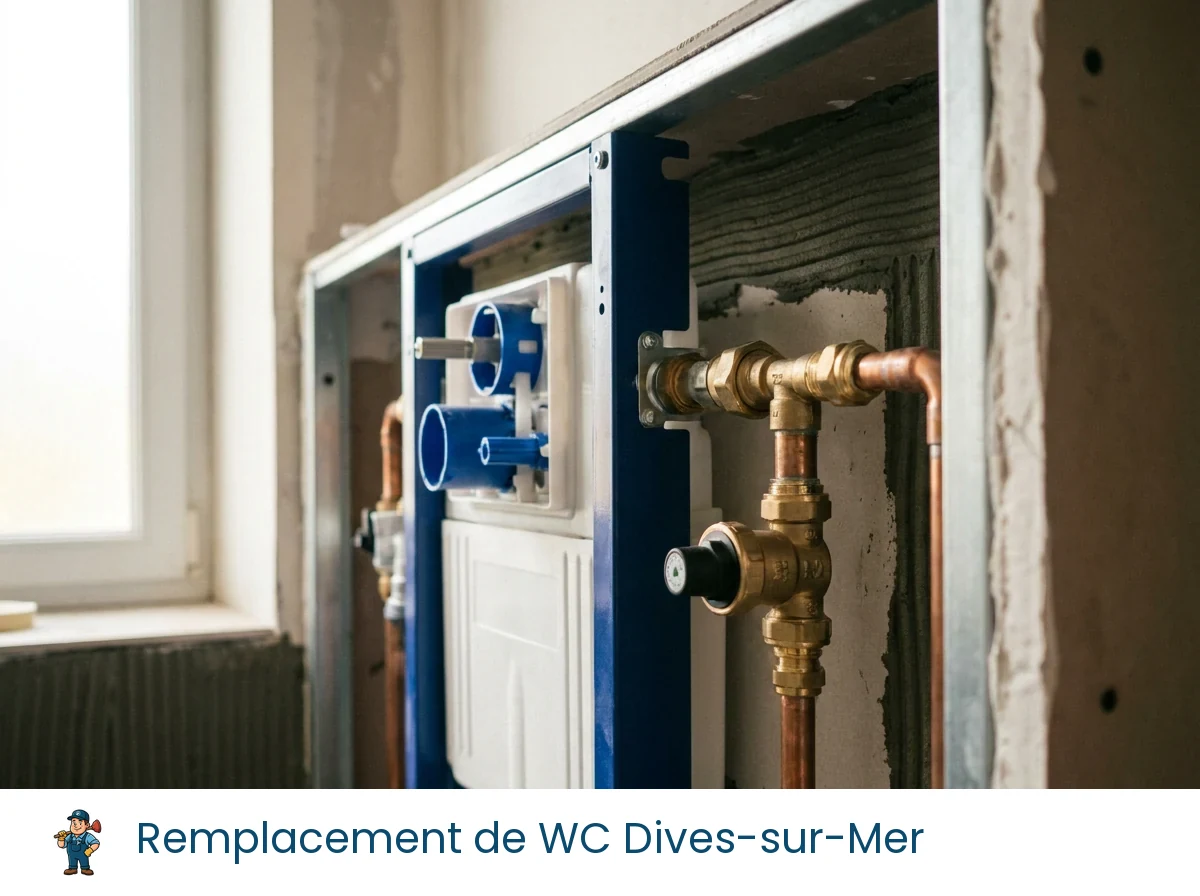 Remplacement de WC à Dives-sur-Mer