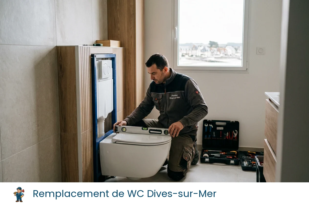 Remplacement de WC à Dives-sur-Mer